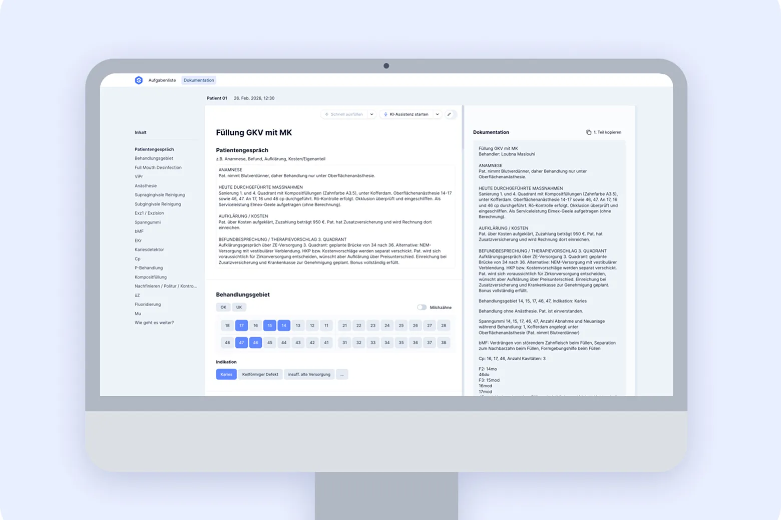 Dokumentation im PVS übernehmen